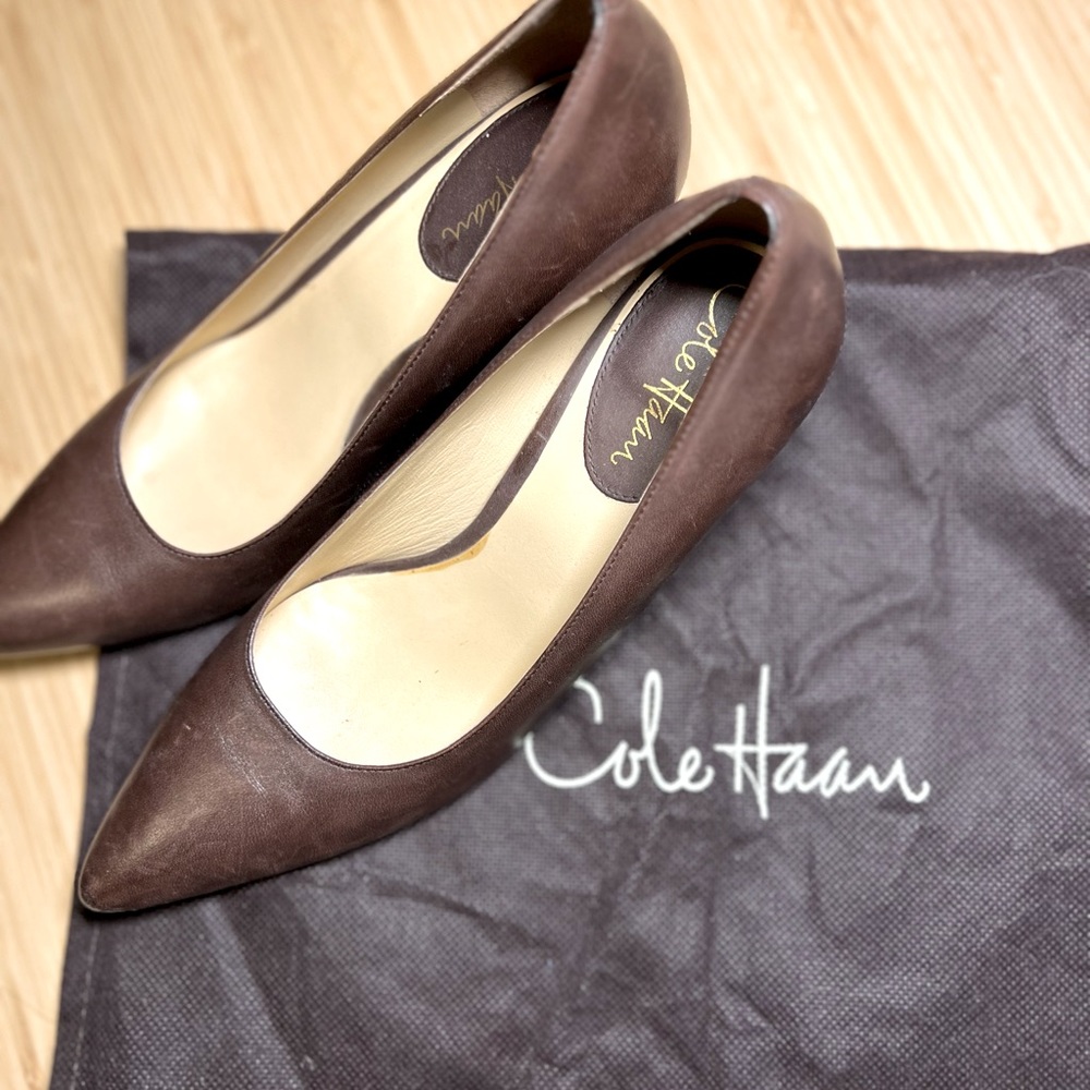 Cole Haan Brown Leather 2.5" Pumps